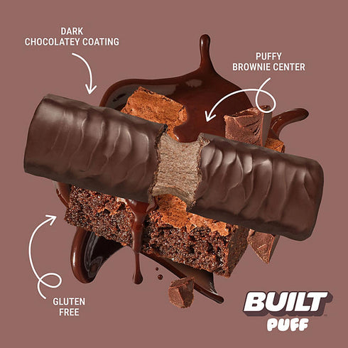 Built Bar Puff & Chunk Protein Bars, Variety Pack, 13 count - High-Protein, Low-Sugar Bars